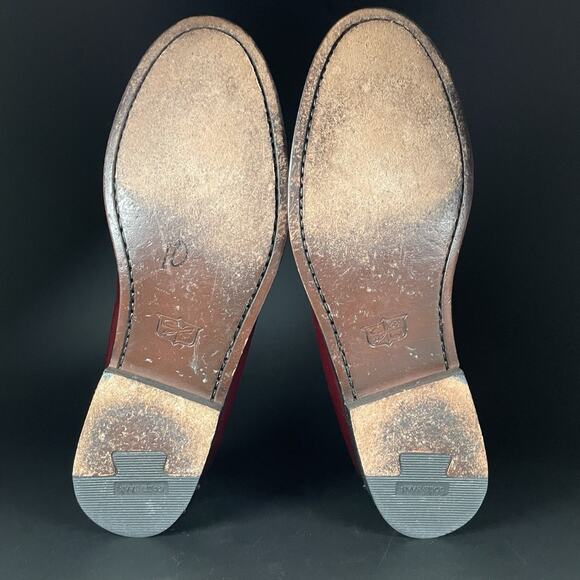 Cole Haan City Men’s 8.5 D Burgundy Leather Slip On Tassel Loafers Dress Shoes main image 6